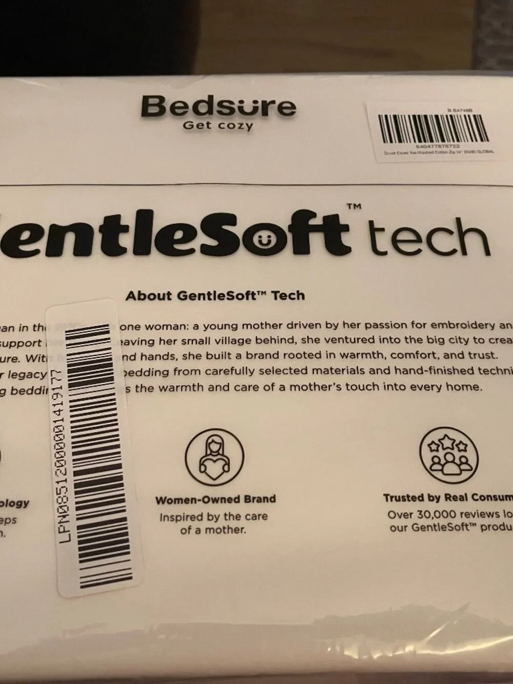 Bedsure 100% Washed Cotton Duvet Cover Queen Set-Minimalist Cotton Bedding Set
